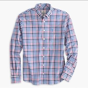 Johnnie-O Damien Check Button-down shirt (size L)